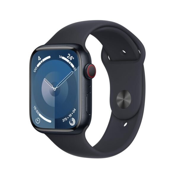 Apple Watch Series 9 [GPS + Cellular 45mm] Smartwatch with Midnight Aluminum Case with Midnight Sport Band M/L.