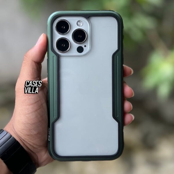 iPhone 14 / Pro / Max / Plus Case - Alpine Green Defence Shield Metal Cover | Military Grade Protection